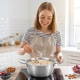thumbnail image 3 of Stainless Steel Cooking with Lid for Home Kitchen Daily Meal Preparation Use, 3 of 6