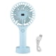 thumbnail image 1 of Mini ventilador portátil recargable por USB con pantalla de alimentación (azul), 1 of 8