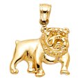 thumbnail image 2 of Wellingsale 14K Yellow Gold Polished Bulldog Pendant, 2 of 4