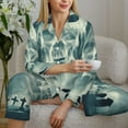 thumbnail image 6 of Fotbe Scary Moon And Clouds Pattern Long Sleeve Pajama Set for Women,Sleepwear Set,2-piece Loungewear Set,Soft PJs Comfy Nightwear with Pockets -XX-Large, 6 of 7