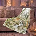 thumbnail image 6 of Woodland Stream Forest Animals Deer Fox Raccoon Owl, Peaceful Bird Art Scene, Warm Flannel Blanket for Living Room and Reading Nook, Bird Lovers Friendship Gift, Artistic Home Decor, 6 of 9
