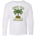 thumbnail image 3 of Inktastic Deck the Palms Christmas Palm Tree Long Sleeve Youth T-Shirt, 3 of 5