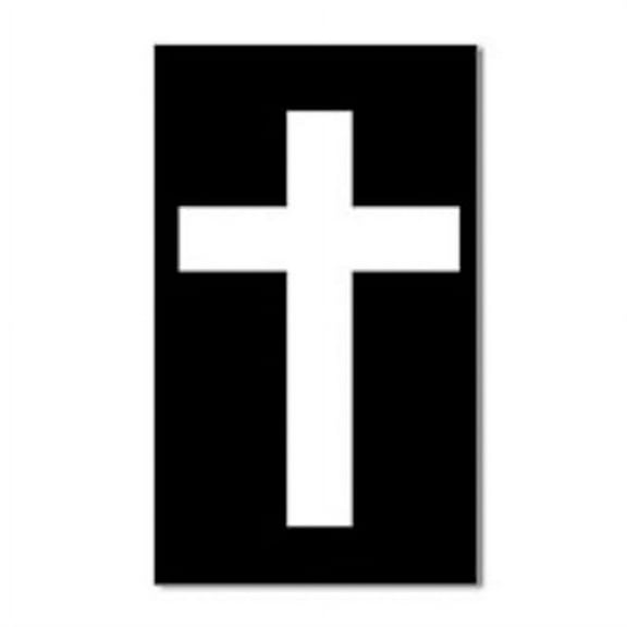 Simple Christian Cross Vinyl Cut Decal With No Background | 5 Inch White Decal | Car Truck Van Wall Laptop Cup