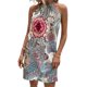 thumbnail image 1 of VISgogo mujeres verano Casual Mini vestido Vintage estilo étnico estampado cuello Halter vestido sin mangas moda playa vacaciones vestido VISgogo moda, 1 of 9