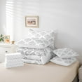 thumbnail image 5 of Erosebridal Vintage Dasmark Floral Bed in a Bag King Size,Retro Gothic Theme Bed Set,Wilver Jacquard Design Bedding King Size,Microfiber Bedroom Decoration Reversible,7 Pieces, 5 of 7