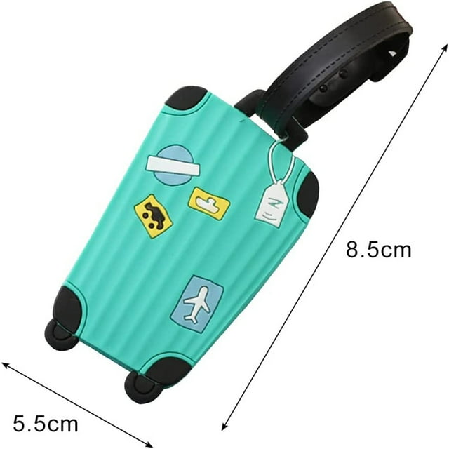 Pack Silicone Luggage Tags Travel Tags for Suitcase Travel ID Bag Tag for Baggage Bags