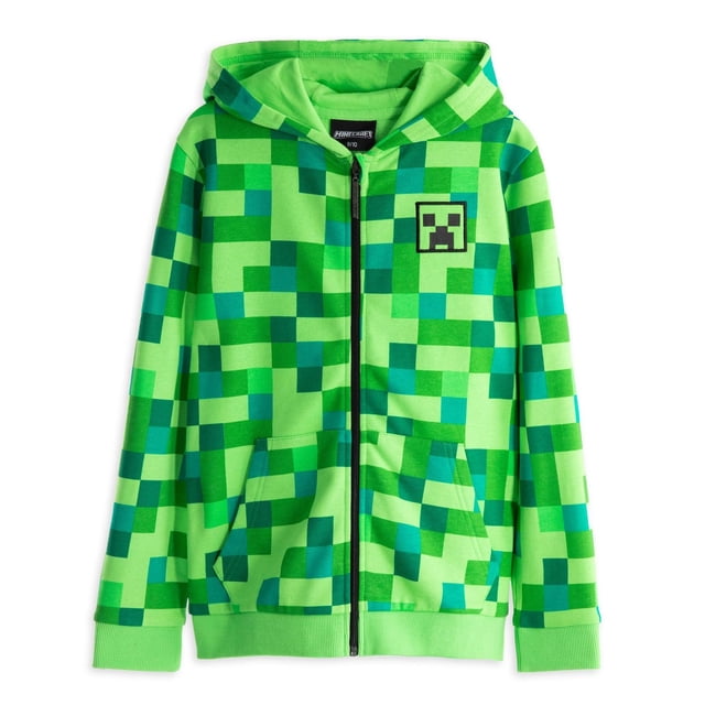 Minecraft Chandail à Capuchon Personnage Creeper pour Enfants/garçons
