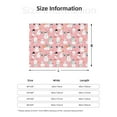 thumbnail image 5 of Uemuo Cute Pink Snowman Cat Printed Throw Blanket for Couch, Fluffy Fuzzy Blankets for Bed, Sofa, Cozy Flannel Faux Fur Blanket-40"x30", 5 of 6