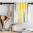 thumbnail image 2 of Yellow Gray White Kitchen Towel Dish Cloths Set of 4, Microfiber Soft Kitchen Hand Towels, Farmhouse Gradient Abstract Art Absorbent Quick Drying Dishcloths 18 x 28 Inches, 2 of 8