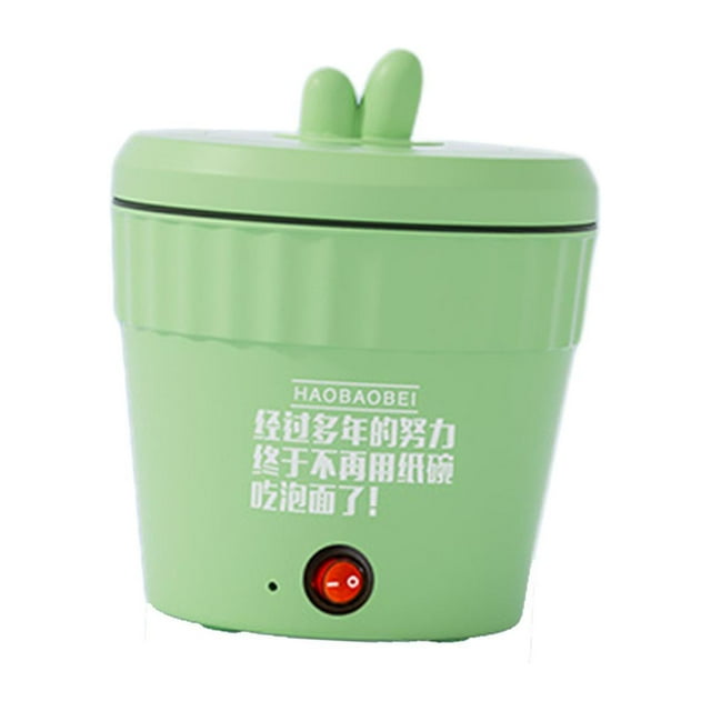 Abbracc Multifunctional Electric Cooker Non Stick Phone Holder Design Hot Pot Mini Soup green