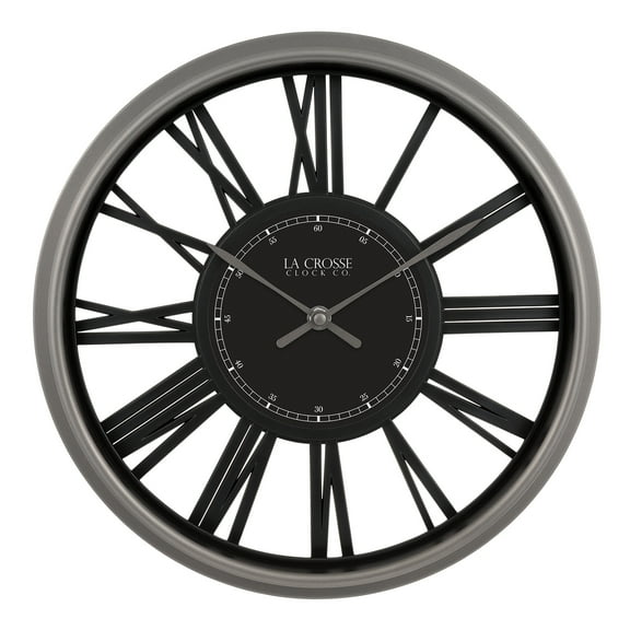 La Crosse Clock 13-Inch Oxford Analog Quartz Wall Clock, 404-3033