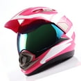 thumbnail image 2 of 1Storm Dual Sport Helmet Motorcycle Full Face Motocross Off Road Bike HGXP14A Racing Pink White, 2 of 7