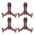 thumbnail image 1 of CIMAXIC 4PCS Plate Tea Cake Display Stand Tea Biscuit Dish Easel Rack Desktop Display Holder for Home Party Shop - Size L (Burned Paulownia Color),8.66"X6.3"X0.39", 1 of 4