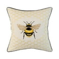 thumbnail image 2 of Donna Sharp Wild Ones Patch Embroidered Cotton Bee 2PC Throw Pillow Set, 2 of 7