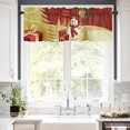 thumbnail image 5 of Winter Snowman with Scarf Valances for Windows Merry Christmas Tree Red Gift Leaf Rod Pocket Curtain Valance Window Treatment Short Curtains for Kitchen Living Room, 58"x16", 5 of 5