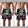 thumbnail image 3 of luoweisi Men's Beach Shorts Quick Dry Swim Trunks with Mesh Lining Frog XL, 3 of 5