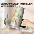 thumbnail image 5 of Butterfly 20oz Stainless Steel Tumbler with Handle and Straw – Insulated Travel Cup with Sliding Lid, 360° Full Wrap Printed Mug for Home, Outdoor & Sports Use, Spring, 5 of 6