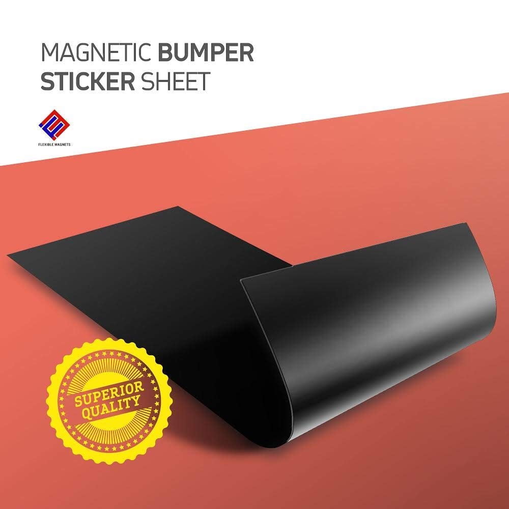 6"x12" BLACK magnet bumper sticker Sign 30 mil MACHINE CUT . 2 SHEET 
