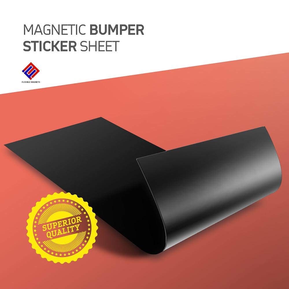 Magnetic Material Sheet Black Thin & Flexible for Magnetizing Bumper Sticker  (8 x 12 Inches 2 pack) 