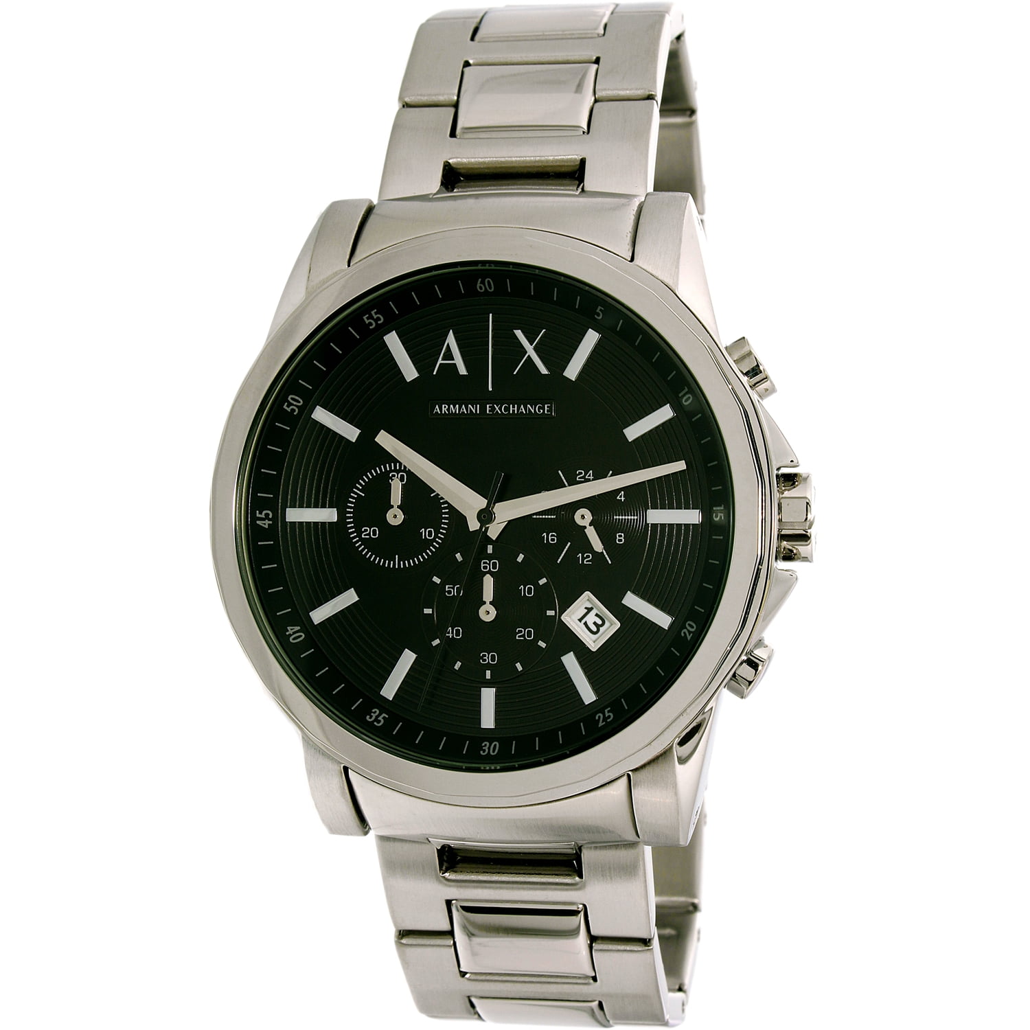 Armani Exchange - Men's AX7100 Silver Stainless-Steel Quartz Dress American Exchange Stainless Steel Watch