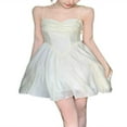 thumbnail image 1 of EIMELI Femmesacute;S Été Courte Robe Fronde Couleur Unie Sans Manches Dos Plissé une Ligne Robe, 1 of 7