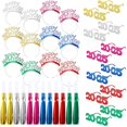 thumbnail image 1 of wonima44 Fabbay 36 Pcs 2025 New Year Party Supplies Include 12 Happy New Year Headbands 12 2025 Eyeglasses and 12 Fringed Noise Makers for Party Favors Adults (Multi Color), 1 of 1