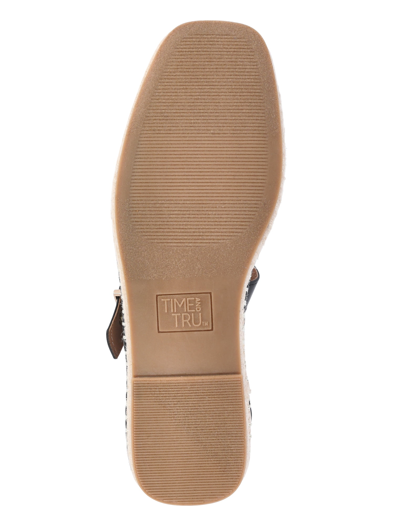 Time and Tru Women's Espadrille Mary Jane Flats