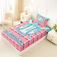 thumbnail image 4 of Erosebridal Blue Baseball Cream Twin Sheet Sets,Sport Gaming Kids Bedding For Girls 3-Piece, 4 of 6