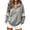 Gray, variant on Quarter Zip Pullover Women Loose Collared Sweatshirt Fall Soft Trendy Sweatshirts M