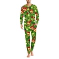 thumbnail image 3 of Renewold Xmas Ball Candy Canes Family Christmas PJs Matching Sets,Casual Daily Wear Clothing 2 Packs Holiday Pajamas Printed Top and Pants,Xmas Jammies for Men Size 5XL, 3 of 5