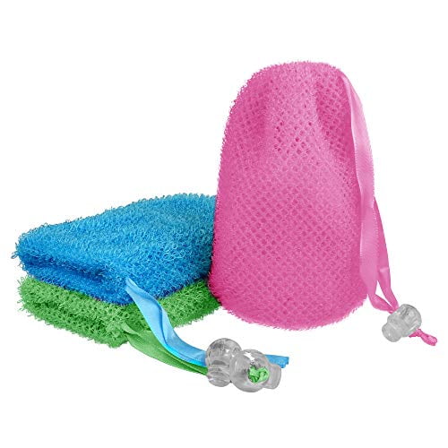 3 Pcs Soap Bag, Exfoliating Soap Saver Pouch, Exfoliator Sponge Soap