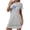 Gray, variant on Womens Sleep Shirts Sleep Shirts Short Sleeve Night Shirts Women's Fashion Print Medium Length Dress Women's Oversized Short Nightgown Fashion Chest Print Short Sleeve Nightdress Black L