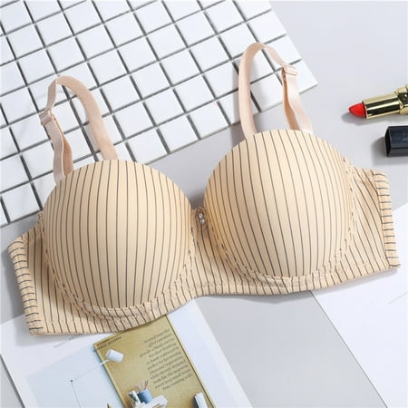 LLYWEY Women Bras No Underwire on Sale Wirefree Bras Women Ladies Bralette Bra Style-1374 Women s Plus Compression Bra Feature Adult Female T-Shirt Sports Bras Beige 38B