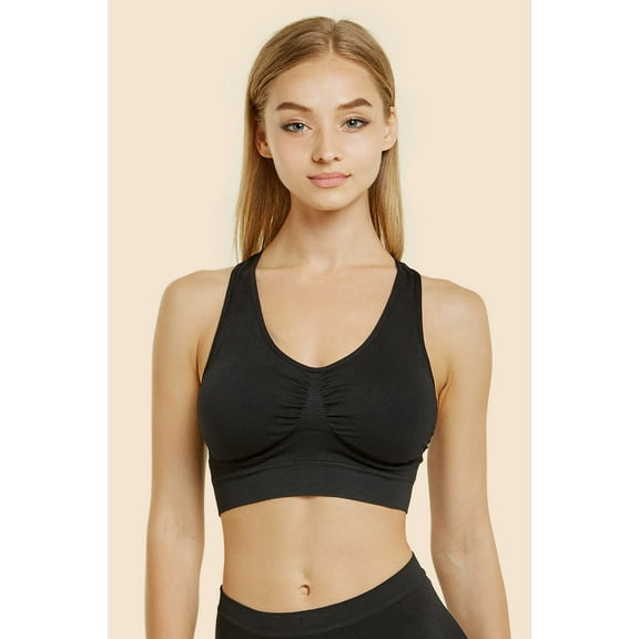 DailyWear Womens Sports Bra 6 Pack Various Style - One Size, Plus Size One Size, 0136SP