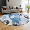 thumbnail image 6 of Addison Rugs Mayfield Premium Machine Washable Transitional Floral Blue Round Rug, 8' x 8', 6 of 6