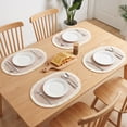 thumbnail image 3 of Farmhouse Placemats Set of 6 Woven Placemats for Dining Table Decor Indoor Outdoor Kitchen Table Mat Wipe Clean Beige 17.7x11.8inch, 3 of 6