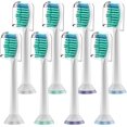 thumbnail image 1 of Replacement Toothbrush Heads, 8 Pack Standard Brush Heads Compatible with Philips Sonicare Electric Toothbrushes (White), 1 of 3
