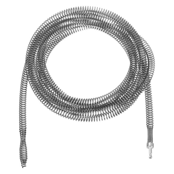 1 Pcs Drain Cleaner Augers Spring 196.8 Inch 16mm Thick, Drain Clog Remover W/Electric Drill Connector