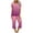 Pink, variant on Bixock Women Fall and Winter Outfit Set,Women Two-piece Set,Women Casual Set Print Short Sleeve Top and 3/4 Length Pocket Pants Loungewear Set