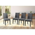 thumbnail image 2 of New Classic Furniture Crispin Solid Wood Dining Chair in Granite Gray (Set of 4), 2 of 7