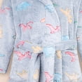 thumbnail image 7 of Linfrsh Boys Girls Coral Fleece Bathrobe,Soft Plush Hooded Robe with Adjustable Belt,Cartoon Print,for Toddlers 18 Month -14 Years,Warm Loungewear Shower Robe Kids Pajamas,Size 11-12 Years, 7 of 7