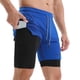 thumbnail image 1 of Shorts Pantalones cortos para correr Lixada 2 en 1 para hombre con lazo de toalla Pantalones cortos Lixada Shorts, 1 of 7