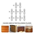 thumbnail image 2 of Shisuyan 10pcs Practical Door Hasp Latch Lock Stainless Steel Safety Padlock Clasp, 2 of 8