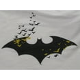 thumbnail image 2 of Batman Bat Logo With Flying Bats Men's White Graphic Sleep Shorts-3XL, 2 of 4
