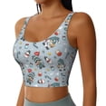 thumbnail image 2 of Balery Winter Gnome And Snowman Sujetadores deportivos con espalda cruzada para mujer, acolchados, sin costuras, de alto impacto, ideales para yoga, gimnasio, entrenamiento y fitness.-, 2 of 8