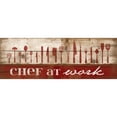 thumbnail image 3 of Grey, Jace 14x8 Black Modern Framed Museum Art Print Titled - Chef At Work 2, 3 of 5