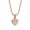 Rose Gold, variant on Women's Men's Stainless Steel Treny Cubic Zirconia Heart Lock Charm Pendant Necklace with Twist Rope Chains Rose Gold
