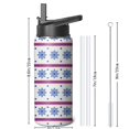 thumbnail image 4 of Christmas 18 oz Insulated Stainless Steel Water Bottle with Straw & Cleaning Brush , Leakproof, BPA-Free, 304 Stainless Steel, Wide Mouth, Travel Mug for Car, Gym, Office, 4 of 5