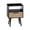 Black-03, variant on 22" Farmhouse Nightstand, Small Beside Table with Storage, 2-Tier Wood End Table with Drawer and Open Storage Shelf, Suitable for Bedroom, Living Room