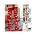 thumbnail image 5 of FOCUSNORM Women Juniors Christmas Knitted Socks, Cartoon Patterns Stocking Long Tube Socks, 5 of 5